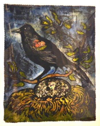 “Rewing Blackbird,” tempra resist, Thomas Block
