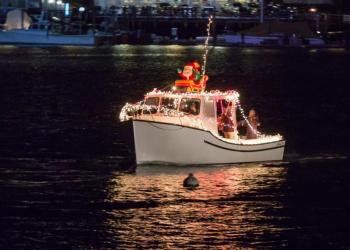 The lighted boat parade. Courtesy of Michael Leonard