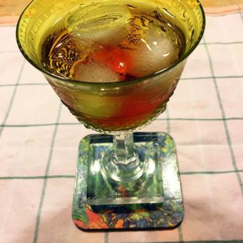 A manhattan in my newest manhattan glass makes cooking roasted salmon fun! SUZI THAYER/Boothbay Register