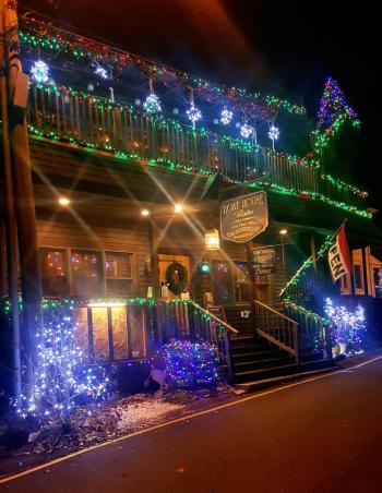 Boathouse Bistro is in the running for the Gardens Aglow Lighting Contest. STEVE EDWARDS/Boothbay Register