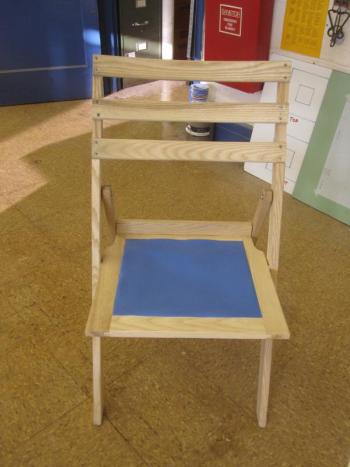 The Coastal Comfort Chair, made by BRHS’s Making and Marketing class. MORGAN CALLAN ROGERS/Boothbay Register