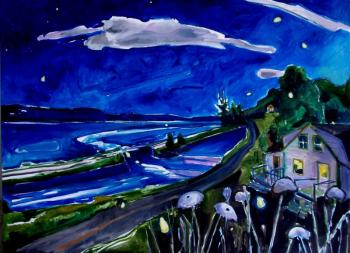Priscilla McCandless’ “Fireflies” is one of the artist’s works included in her current retrospective. Courtesy of Grace Goldberg Fireflies by Priscilla McCandless