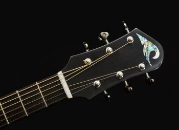 Ebony fretboard and headplate - Big Wave Guitars. Mike Gerstner photo Big Wave Guitars