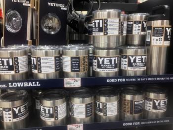 YETI hot/cold cups are in high demand at Ames True Value. SUZI THAYER/Boothbay Register