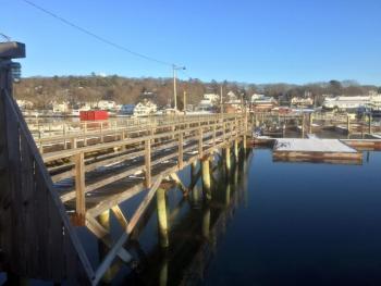 Rowe’s Wharf, on the waterfront behind the bowling alley. SUZI THAYER/Boothbay Register