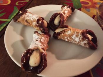 And what better dessert after a lasagna dinner: Cannolis. SUZI THAYER/Boothbay Register