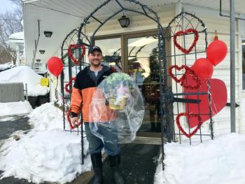 Weston Alley says Happy Valentine’s Day to Jasmine. SUZI THAYER/Boothbay Register