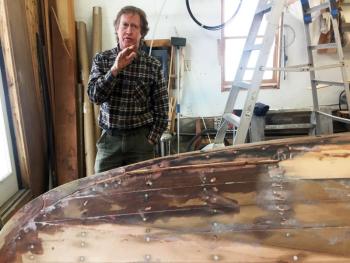 David Nutt waxes poetic about the fine art of boat restoration. SUZI THAYER/Boothbay Register