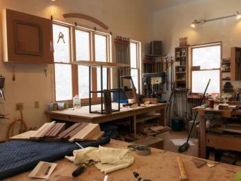 Eben Blaney’s studio in Edgecomb. SUZI THAYER/Boothbay Register