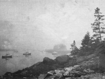 2017 Maine Photography Show Third Place, B&W: “Southport in the Fog,” Michelle Amero. Michelle Amero