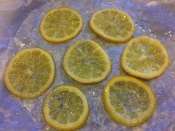 Candied lemon slices were easy, fun and wicked pretty. SUZI THAYER/Boothbay Register