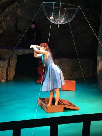 Eurydice trying to figure out what to do with a letter. LISA KRISTOFF/Boothbay Register