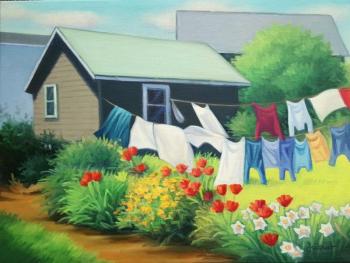 Sarah Greenier’s “Wash Day, Monhegan”