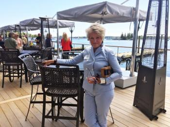 Susan Miller had mixed emotions at the opening of the Boothbay Harbor Oceanside Golf Resort. SUZI THAYER/Boothbay Register
