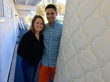Cindy Blanton and Taylor Dunn of Boothbay Harbor got a double mattress and box spring. SUZI THAYER/Boothbay Register