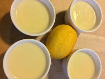 Lemon possets, ready for the fridge! SUZI THAYER/Boothbay Register