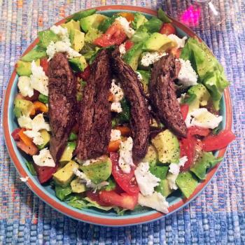 My go-to dinner: A hot steak salad. SUZI THAYER/Boothbay Register