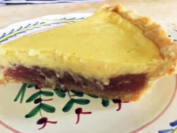 Rhubarb custard pie is utterly ridiculous! SUZI THAYER/Boothbay Register