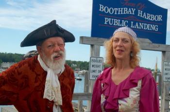 Capt. Crudbeard and Whip begin pirate invasion preparations. ART MAYERS/Boothbay Harbor