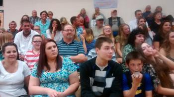 The BRES gym is crowded during eighth grade recognition night. MORGAN CALLAN ROGERS/Boothbay Register