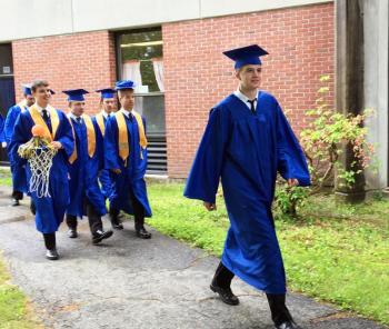 The seniors leave the elementary school and head toward graduation and their futures. SUZI THAYER/Boothbay Register