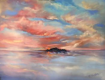 Summer Island pastel by Kim Skillin Traina