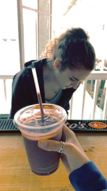 Christie Gillies at Seaside Smoothies in Mine Oyster in Boothbay Harbor. Courtesy of Kim Gillies