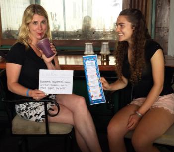 Leah Akeley, left, and Christie Gillies mug for the camera. SUZI THAYER/Boothbay Register