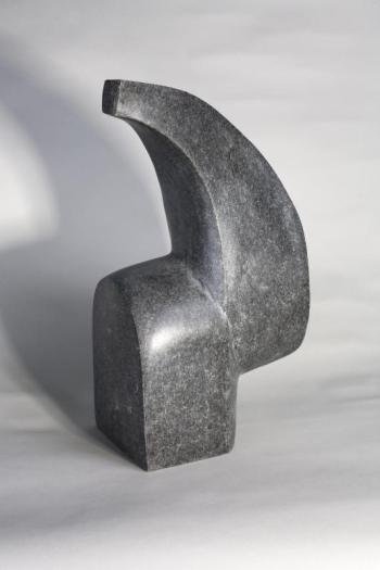 Two sculptures by the late Don Justin Meserve have been selected as prizes for a raffle during the Maine Coast Stone Symposium. They are TOUCAN (Chelmsford Granite) and HOOK FORM (Impala Granite), pictured here. Both are on view at the Museum where tickets can be purchased through Aug. 21. Courtesy photo