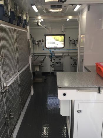 Inside the new mobile surgical unit. JOSEPH CHARPENTIER/Boothbay Register