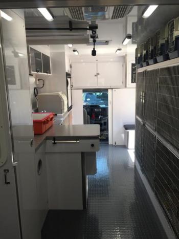 Inside the new mobile surgical unit. JOSEPH CHARPENTIER/Boothbay Register