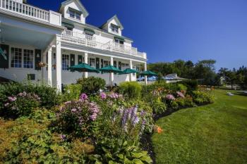 A view of the front of Spruce Point Inn with its lush garden. Courtesy photo