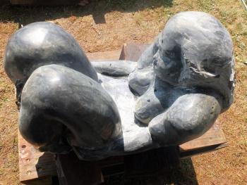 This detailed female nude by David Randall of Wayne is ready to be placed for the gala event at Boothbay Railway Village. LISA KRISTOFF/Boothbay Register David Randall (Wayne, ME)