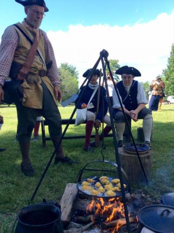 Re-enactors will demonstrate the skills of Revolutionary War soldiers at Pownalborough Court House in Dresden on Aug.12 and 13. Courtesy photo