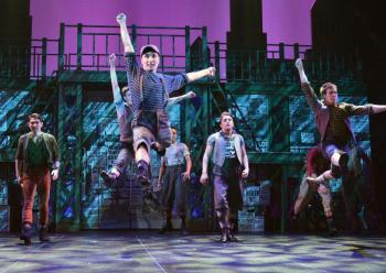 A scene from “Newsies” at Maine State Music Theatre. Courtesy of Roger S. Duncan