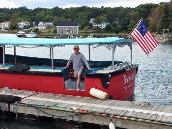 Chip Holmes gets ready for another cruise. SUZI THAYER/Boothbay Register