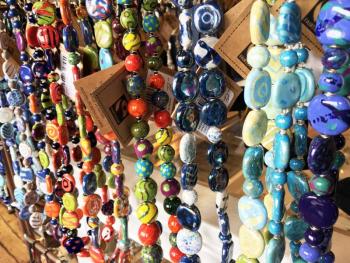 Ceramic beadwork made by Kenyan women. SUZI THAYER/Boothbay Register