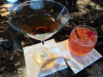 A manhattan, left, and an old-fashioned. SUZI THAYER/Boothbay Register