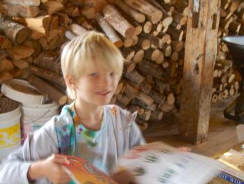 Henry Marvin of Queens, New York checks out a comic book. ART MAYERS/Wiscasset Newspaper