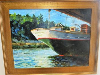 “Angelique” oil on canvas, Bob McKay Robert “Bob” McKay, Boothbay Harbor, ME