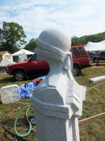 David Curry’s sculpture, side view. LISA KRISTOFF/Boothbay Register David Curry, Union
