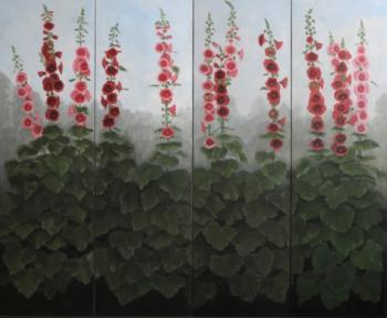 This four-panel folding screen (6’7” H x 8’ W) by Tom Cramer will be included in the Maine Art Gallery opening reception Aug. 18. Courtesy of the venue
Tom Cramer