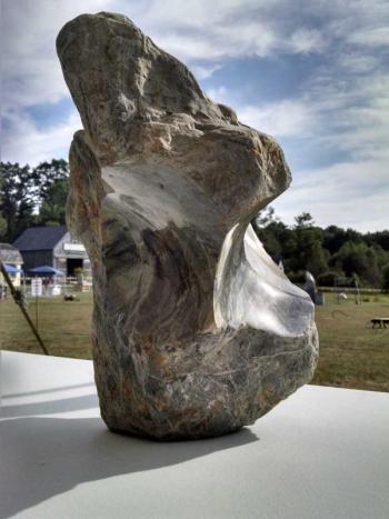 Small works like this one by Mark Herrington of Franklin, are on display in a pop-up gallery and available for purchase at the Maine Coast Stone Symposium. Margaret Hoffman photo Maine Coast Stone Symposium