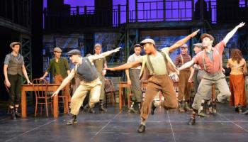 A scene from “Newsies” at Maine State Music Theatre. Courtesy of Roger S. Duncan