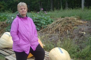 Louise Lewis grew this 125-pounder. ART MAYERS/Boothbay Register