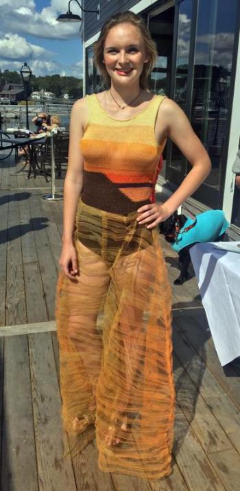 Evy Case in a Megan Hudson design at Fishin’ for Fashion. SUZI THAYER/Boothbay Register