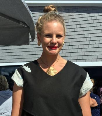 Catherine Tracy models for Sandra Barry at Fishin’ for Fashion. SUZI THAYER/Boothbay Register