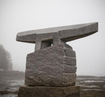 “Cleat,” Don Meserve’s sculpture created during the first Schoodic International Sculpture Symposium held in 2007. Courtesy of the Schoodic International Sculpture Symposium Don Justin Meserve - “Cleat”