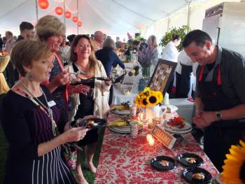 Wine was not in short supply when a crowd of 350 attended the Claw Down event at Newagen by the Sea on Sept. 14. BILL PEARSON/Boothbay Register