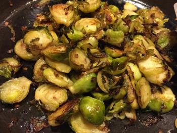 Braised Brussels sprouts are perfect with grilled swordfish. SUZI THAYER/Boothbay Register
